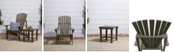 VIFAH Renaissance Outdoor Patio Wood 2-Piece Conversation Set